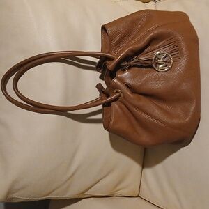 Michael Kors Brown Pebble Leather Bag.